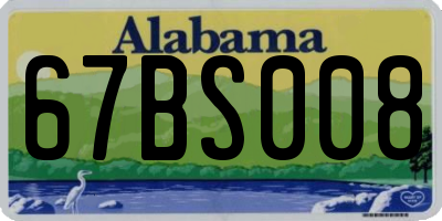 AL license plate 67BS008