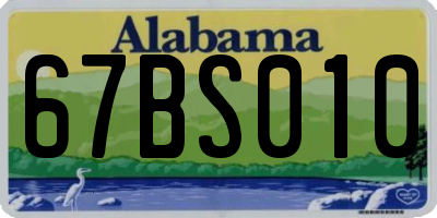AL license plate 67BS010