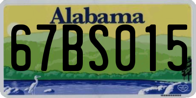 AL license plate 67BS015