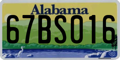 AL license plate 67BS016
