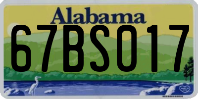 AL license plate 67BS017