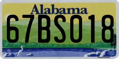 AL license plate 67BS018