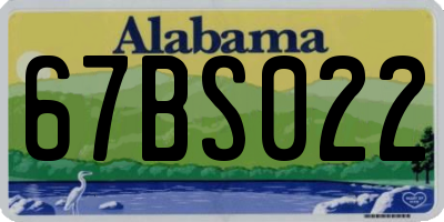 AL license plate 67BS022
