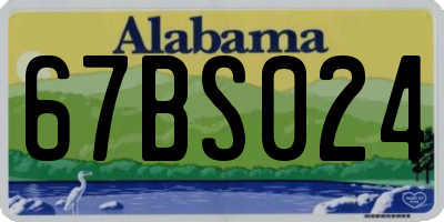 AL license plate 67BS024