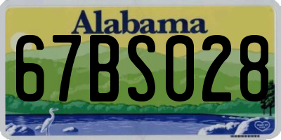 AL license plate 67BS028
