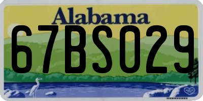 AL license plate 67BS029