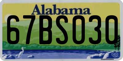 AL license plate 67BS030