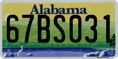 AL license plate 67BS031
