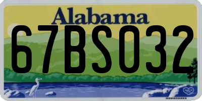 AL license plate 67BS032