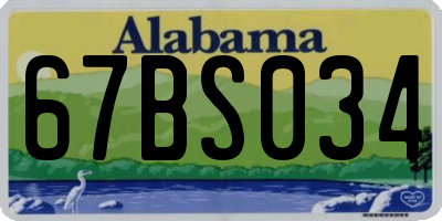 AL license plate 67BS034
