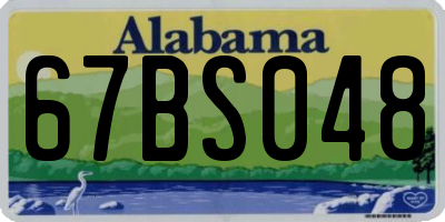 AL license plate 67BS048