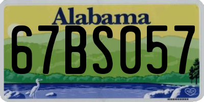 AL license plate 67BS057