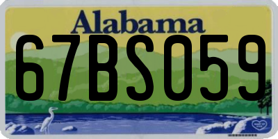 AL license plate 67BS059