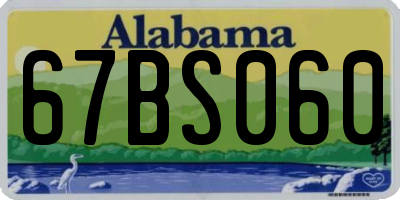 AL license plate 67BS060