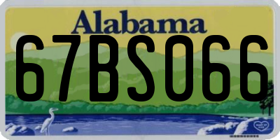 AL license plate 67BS066