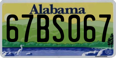 AL license plate 67BS067