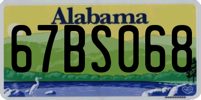 AL license plate 67BS068