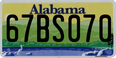 AL license plate 67BS070