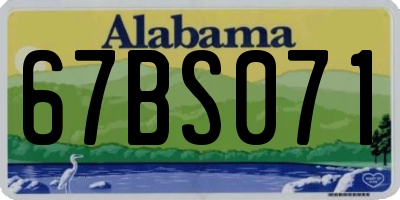 AL license plate 67BS071