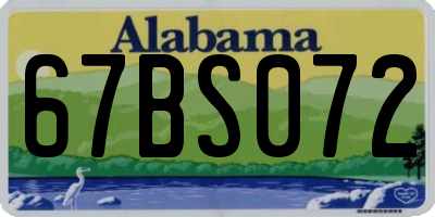 AL license plate 67BS072
