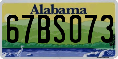 AL license plate 67BS073