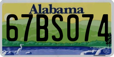 AL license plate 67BS074