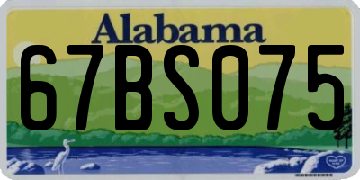 AL license plate 67BS075