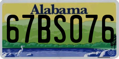AL license plate 67BS076