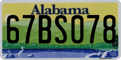 AL license plate 67BS078