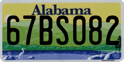 AL license plate 67BS082