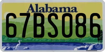 AL license plate 67BS086