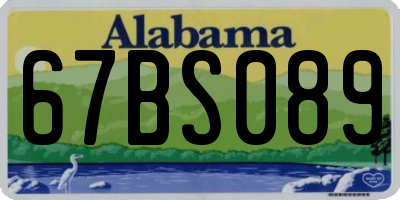 AL license plate 67BS089