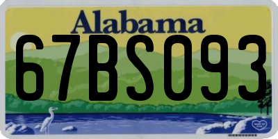 AL license plate 67BS093