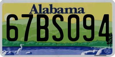 AL license plate 67BS094