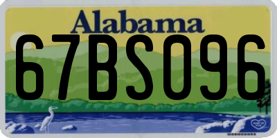 AL license plate 67BS096