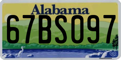 AL license plate 67BS097