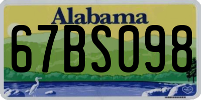 AL license plate 67BS098