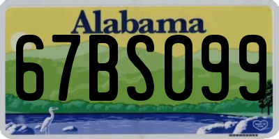 AL license plate 67BS099