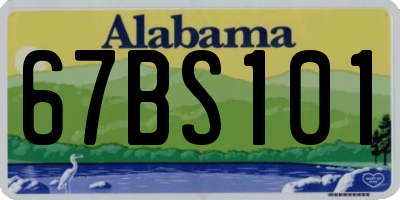 AL license plate 67BS101