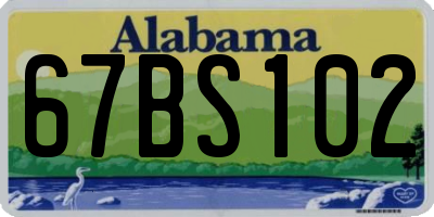 AL license plate 67BS102