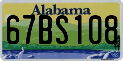 AL license plate 67BS108