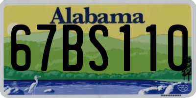 AL license plate 67BS110