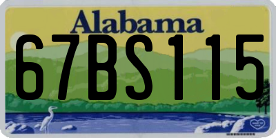 AL license plate 67BS115