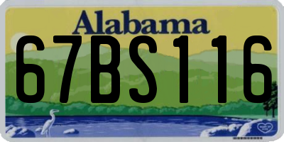 AL license plate 67BS116