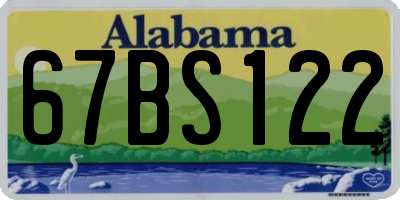 AL license plate 67BS122