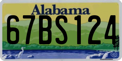 AL license plate 67BS124