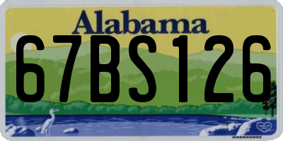 AL license plate 67BS126