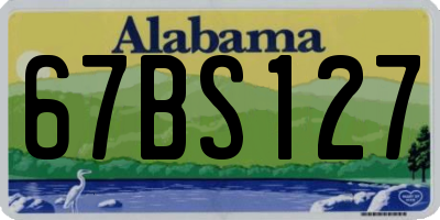 AL license plate 67BS127