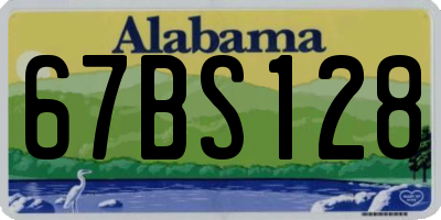 AL license plate 67BS128