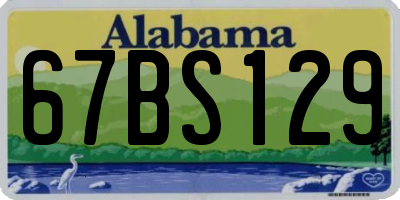AL license plate 67BS129